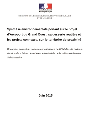 Synthèse environnementale AGO Annexe du Porter à connaissance de l Etat (enquête publique pièce n°3)